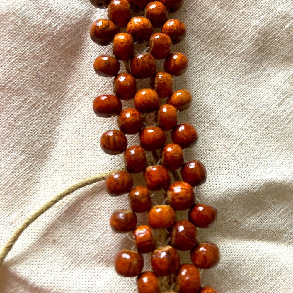 Wooden Bead Adjustable Bracelet